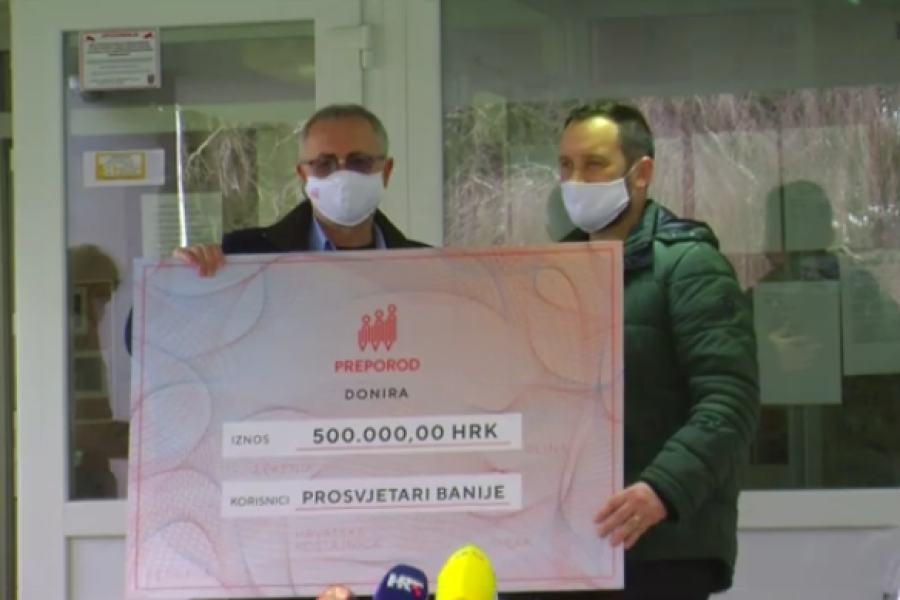 VIDEO: Dodjela donacija kolagama Sisačko-moslavačke županije čija je imovina stradala u potresu